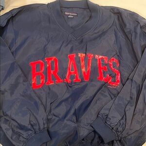 Fruit of the Loom Men’s Vintage Batting Jacket Atlanta Braves